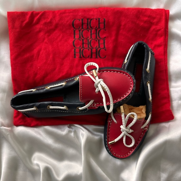 New CH Carolina Herrera Red and Black Loafers for girls - Picture 13 of 13